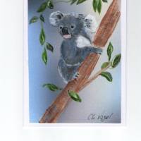 Grußkarte-  Kindergeburtstag- Naturmalerei-  Ohne Worte-  handgemalt