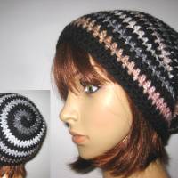 Mütze im Spiral-Design mit Farbverlauf, Beanie im Boshi Style, Häkelmütze Bild 1