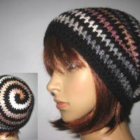 Mütze im Spiral-Design mit Farbverlauf, Beanie im Boshi Style, Häkelmütze Bild 6