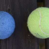 Filzball Wolle 5,8 cm waschbar handgemacht zum Spielen, Jonglieren, Handtraining, Entspannen Bild 5