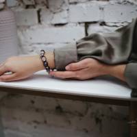 Damen Edelsteinen Armband aus Auralit Quarz und Hämatit mit 925 STERLING SILBER Bild 7
