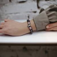 Damen Edelsteinen Armband aus Auralit Quarz und Hämatit mit 925 STERLING SILBER Bild 8