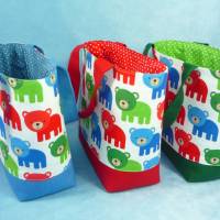 Kindertasche in 3 Farben mit bunten Bären | Kindergartentasche | KitaTasche | Stofftasche für Kinder Bild 1