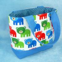 Kindertasche in 3 Farben mit bunten Bären | Kindergartentasche | KitaTasche | Stofftasche für Kinder Bild 3