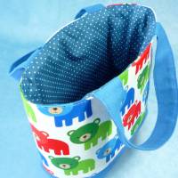 Kindertasche in 3 Farben mit bunten Bären | Kindergartentasche | KitaTasche | Stofftasche für Kinder Bild 4