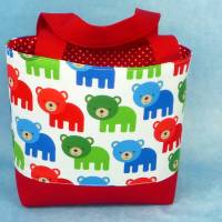 Kindertasche in 3 Farben mit bunten Bären | Kindergartentasche | KitaTasche | Stofftasche für Kinder Bild 5