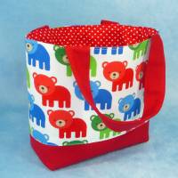 Kindertasche in 3 Farben mit bunten Bären | Kindergartentasche | KitaTasche | Stofftasche für Kinder Bild 6