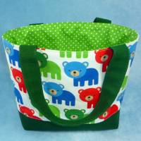 Kindertasche in 3 Farben mit bunten Bären | Kindergartentasche | KitaTasche | Stofftasche für Kinder Bild 9