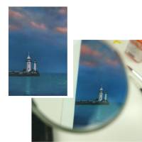 Maritimes Miniatur Wandbild mit Leuchtturm als ein Hingucker für Deinen Wohnzimmer oder als Geschenkidee Bild 2