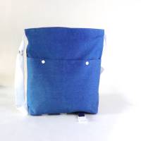 Umhängetasche Blau // Jeans Tasche // polka dots //Mädchen Tasche // Canvas Tasche // Tasche groß // shopping Bag  Damen Bild 8