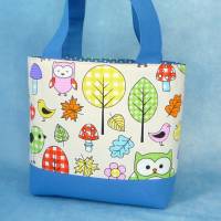 Kindertasche mit bunten Eulen im Wald | Kindergartentasche | KitaTasche | Stofftasche für Kinder Bild 3