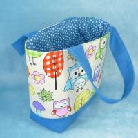 Kindertasche mit bunten Eulen im Wald | Kindergartentasche | KitaTasche | Stofftasche für Kinder Bild 4