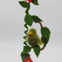 Ein Grünfink aus Filz als Fensterdeko -  ein Fensterschmuck für jede Jahreszeit Bild 8