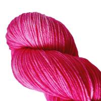 Fuchsia Semisolid, Handgefärbte Sockenwolle/Tuchwolle, 4fädig, 100 g Strang Bild 3