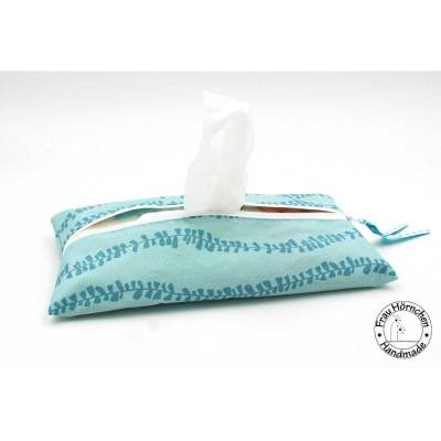 Feuchttüchertasche mittel * Blumenranken * beschichtete Baumwolle