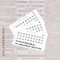 Planersticker-Set Mini Monthly (017) für dein Bullet Journal, Filofax oder individuellen Kalender Bild 1