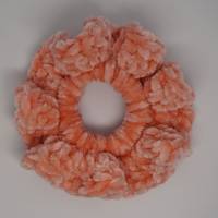 Scrunchie / Haargummi  gehäkelt Koralle flauschig Bild 1