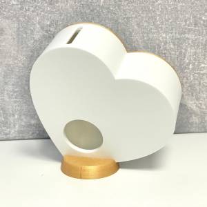 3D-Herz Spardose für Hochzeit, personalisiert Bild 4