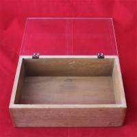 Holzkiste mit durchsichtigem Deckel Teebox Bild 2