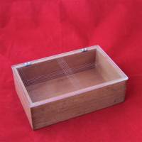 Holzkiste mit durchsichtigem Deckel Teebox Bild 4