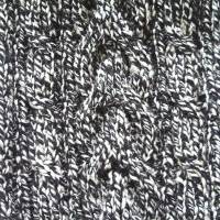 Herrenschal in schwarz-grau mit 3 Zöpfen 2 m lang handgestrickt Bild 5