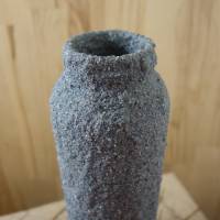 Handgemachte Upcycling Vase in Asphaltoptik | nachhaltige Dekovase anthrazit | moderne Deko für Regal & Wohnzimmer Bild 3