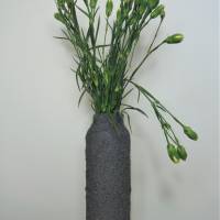 Handgemachte Upcycling Vase in Asphaltoptik | nachhaltige Dekovase anthrazit | moderne Deko für Regal & Wohnzimmer Bild 8