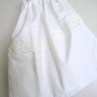 Wäschebeutel aus weißem Damast zeitlos schön und elegant Bild 10