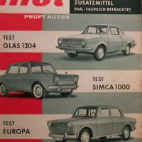 mot - Nr.3  März  1963   -   Prüfbericht:  Glas 1204 / Simca 1000 /  Europa Bild 1