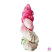 High Twist "Kirschblütentraum", Handgefärbte Sockenwolle/Tuchwolle, 4fädig, 100 g Strang Bild 2