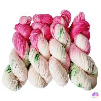 High Twist "Kirschblütentraum", Handgefärbte Sockenwolle/Tuchwolle, 4fädig, 100 g Strang Bild 4