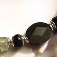 Armband aus Prehnit und Obsidian Bild 4