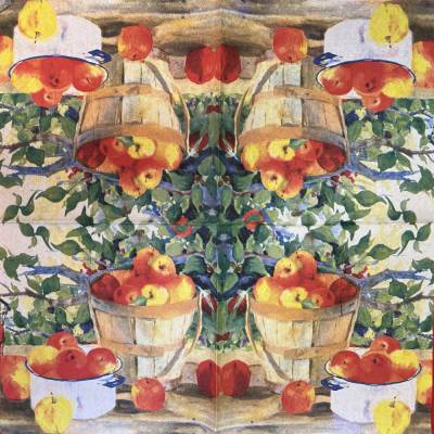 Serviette / Motivservietten Äpfel (14)   -1 einzelne Serviette