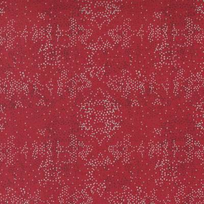 Patchworkstoff Moda Fabrics Merrymaking Fading Light Candy Cane Metallic Schneegestöber Rot Silber