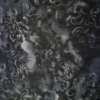 Ausdrucksstarke graue Blätter auf schwarzem Untergrund Bild 10