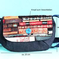 Jeanstasche//mini Bag Damen //Geldbeutel Damen klein //blaue Handtasche//cross body Bag//gobelin Tasche//Brillentasche Bild 4