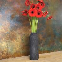 Rustikale Upcycling Vase im Industrial Design | anthrazit/schwarz | moderne & nachhaltige Deko für Regal und Wohnzimmer Bild 7