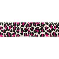 1m Gummiband 40mm 4cm Leo Leoparden Muster pink rosa nähen Bild 1