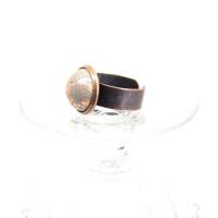 Ring mit Blattkupfer, Beton Cabochon, verstellbar Bild 2