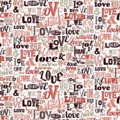 Love * Geschenkpapier Love-Typo in Rot-Schwarz-Grau, 10 Bogen für Hochzeit und Valentine