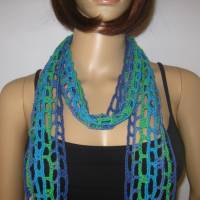 Schmuckschal, Haarband, Häkelschal, Sommerschal aus elastischer Baumwolle Bild 2