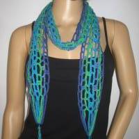 Schmuckschal, Haarband, Häkelschal, Sommerschal aus elastischer Baumwolle Bild 3