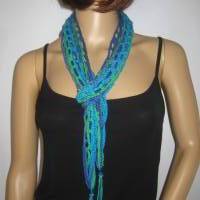 Schmuckschal, Haarband, Häkelschal, Sommerschal aus elastischer Baumwolle Bild 4