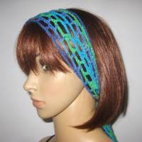 Schmuckschal, Haarband, Häkelschal, Sommerschal aus elastischer Baumwolle Bild 5