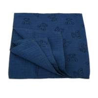 Schmusetuch Mulltuch aus Musselin in jeansblau, 2er Pack, in zwei Größen Geschenk Geburt Bild 3