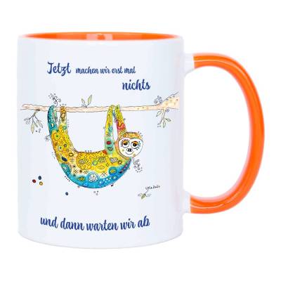 Tasse mit Spruch Elefant, Glück ist, wenn du dafür