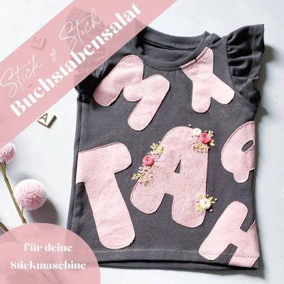 Stick & Stich Buchstabensalat - Stickdatei für deine Stickmaschine