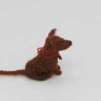 Lesezeichen kleiner Hund aus Filz - bewacht das Buch der Besitzer, witziges Lesezeichen für Hundefreunde, Buchzubehör Bild 3