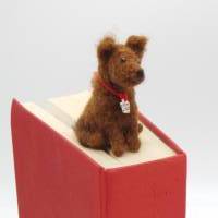 Lesezeichen kleiner Hund aus Filz - bewacht das Buch der Besitzer, witziges Lesezeichen für Hundefreunde, Buchzubehör Bild 4