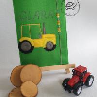 Doodle Stickdatei Traktor mit Anhänger Bild 5